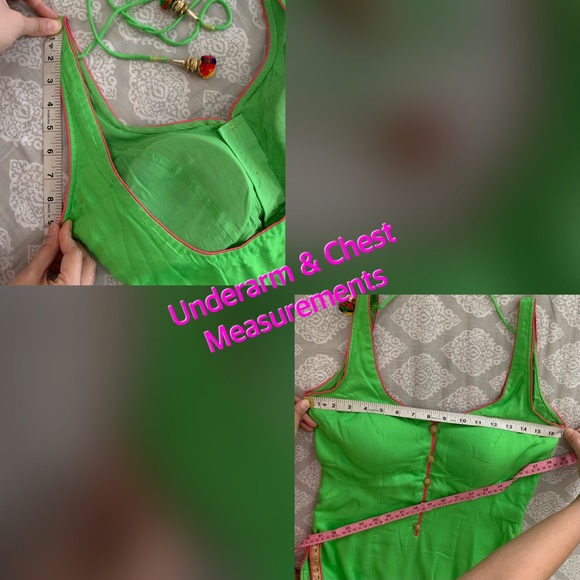 🤩 PADDED DEEP NECK Stitched Kurta in Parrot Green Colour - Picture 15 of 17